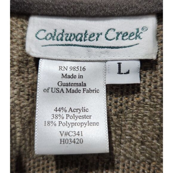 Coldwater Creek Mixed Media Chenille Tapestry Mandarin Collar Zip Front Jacket L - Picture 7 of 7